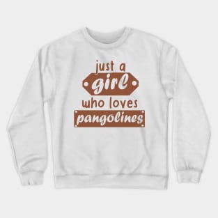 Pangolin girl pangolin women love motif Crewneck Sweatshirt